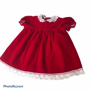 frilly red dress