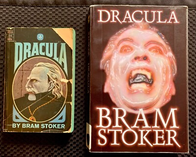x2 Dracula Bram Stoker Paperbacks '65 First Dell Printing + Wildslide Press '02