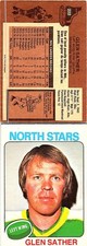 VINTAGE HOCKEY CARD OPC  1975 GLEN SATHER MINNESOTA NORTH STARS    NO18