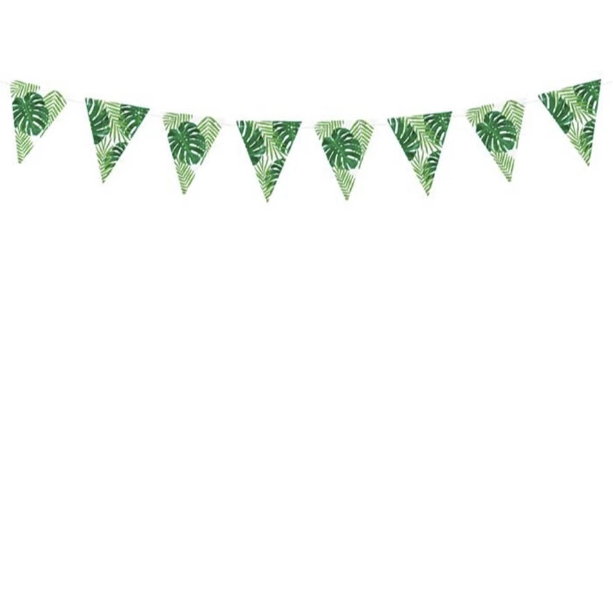 HOJA DE PALMA TROPICAL HÁGALO USTED MISMO BANDERA BUNTING GUIRNALDA Playa Hogar Safari Verano Fiesta del Té Foto 2 de 4