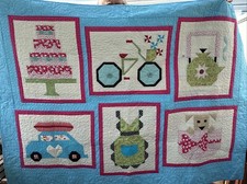 Homemade Quilt - Wall Hanging With Rod Pocket - 62x45 Inches