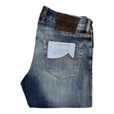 JACOB COHEN PREMIUM EDITION NICK COMF pantaloni jeans uomo blu lavaggio denim NUOVO!