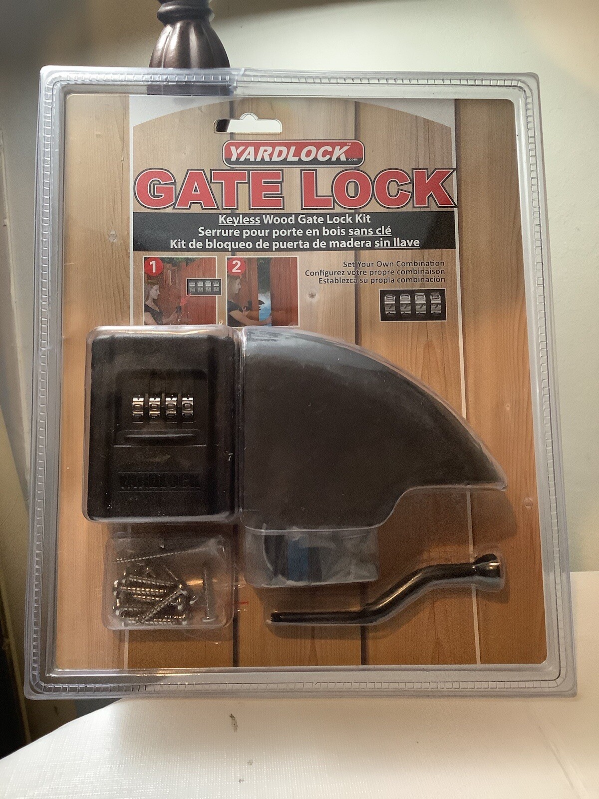 Yardlock Keyless Wood Gate Lock MBX2016Y3ESF Latch Fence Black Heavy