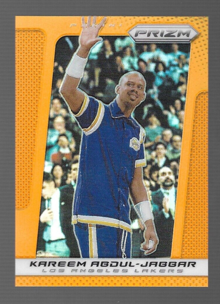 2013-14 Panini Prizm Kareem Abdul Jabbar Orange Refractor #56/60