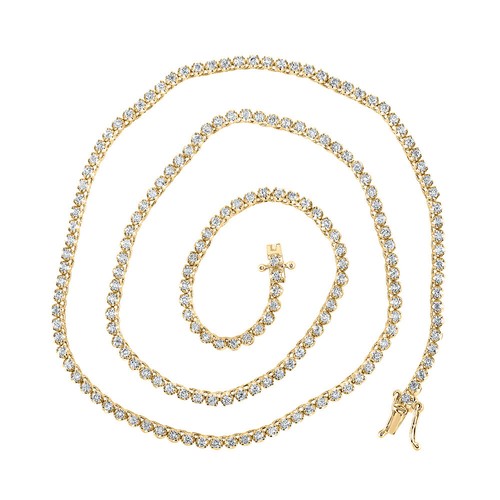 10kt Yellow Gold Mens Round Diamond 18 
