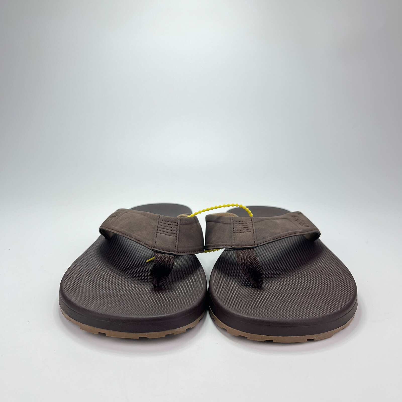 SAOLA Flojos Flip Flop Slip On Open Toe Thong Brown Slippers Sandals Men's Size 12