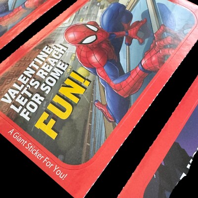 LOT OF 8 SPIDER-MAN MARVEL PAPER MAGIC VALENTINE'S DAY Cards