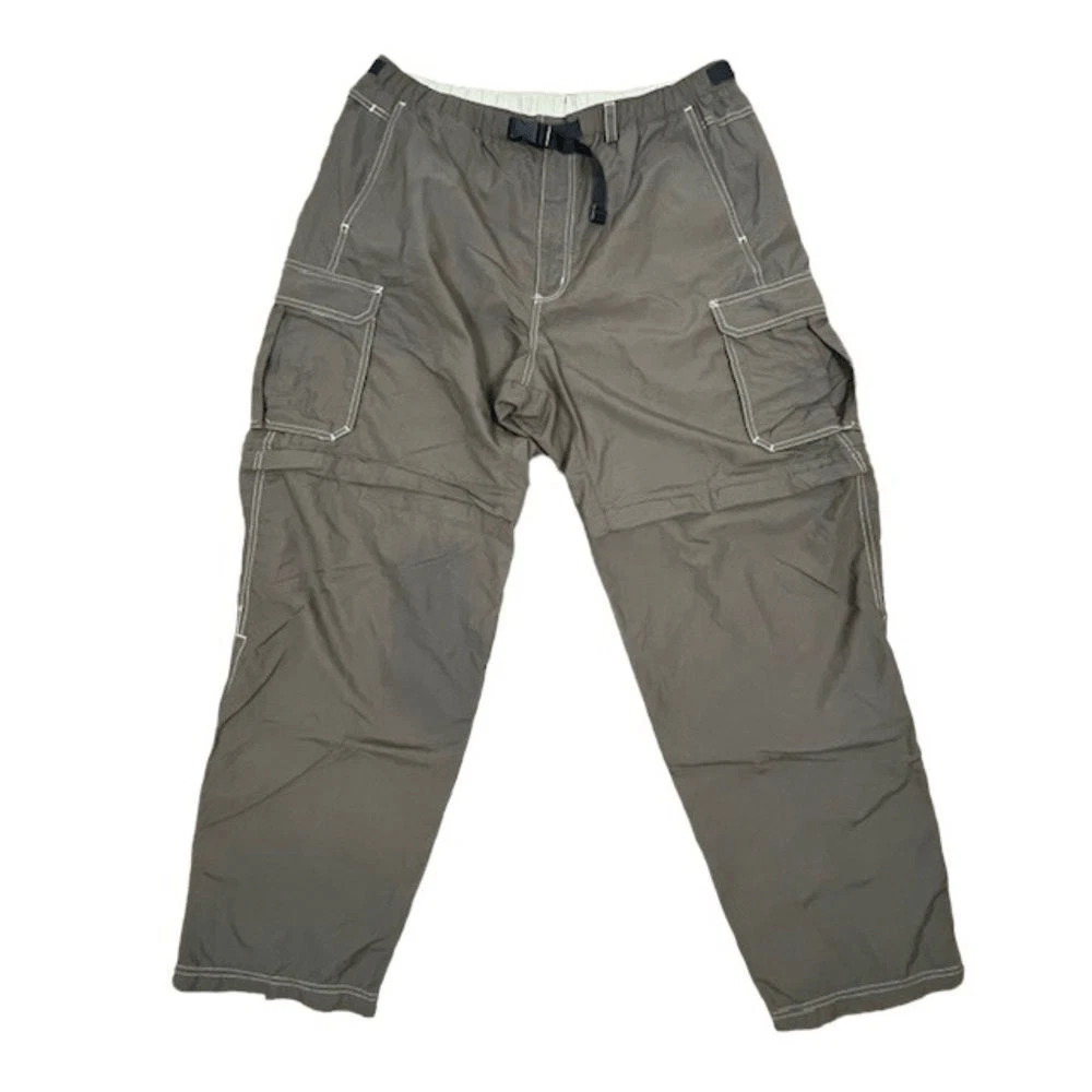 REI Sahara Men's Convertible Hiking Pants Brown with Contrast Stitching Size Lg