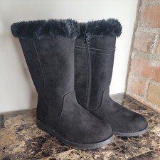 Cat Jack Nina Youth Girl's Zipper Slip-On Shearling Style Boots sz 1