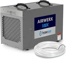 BaseAire AirWerx 100X 220 Pints Dehumidifier with Pump for Basement 5Y Warranty