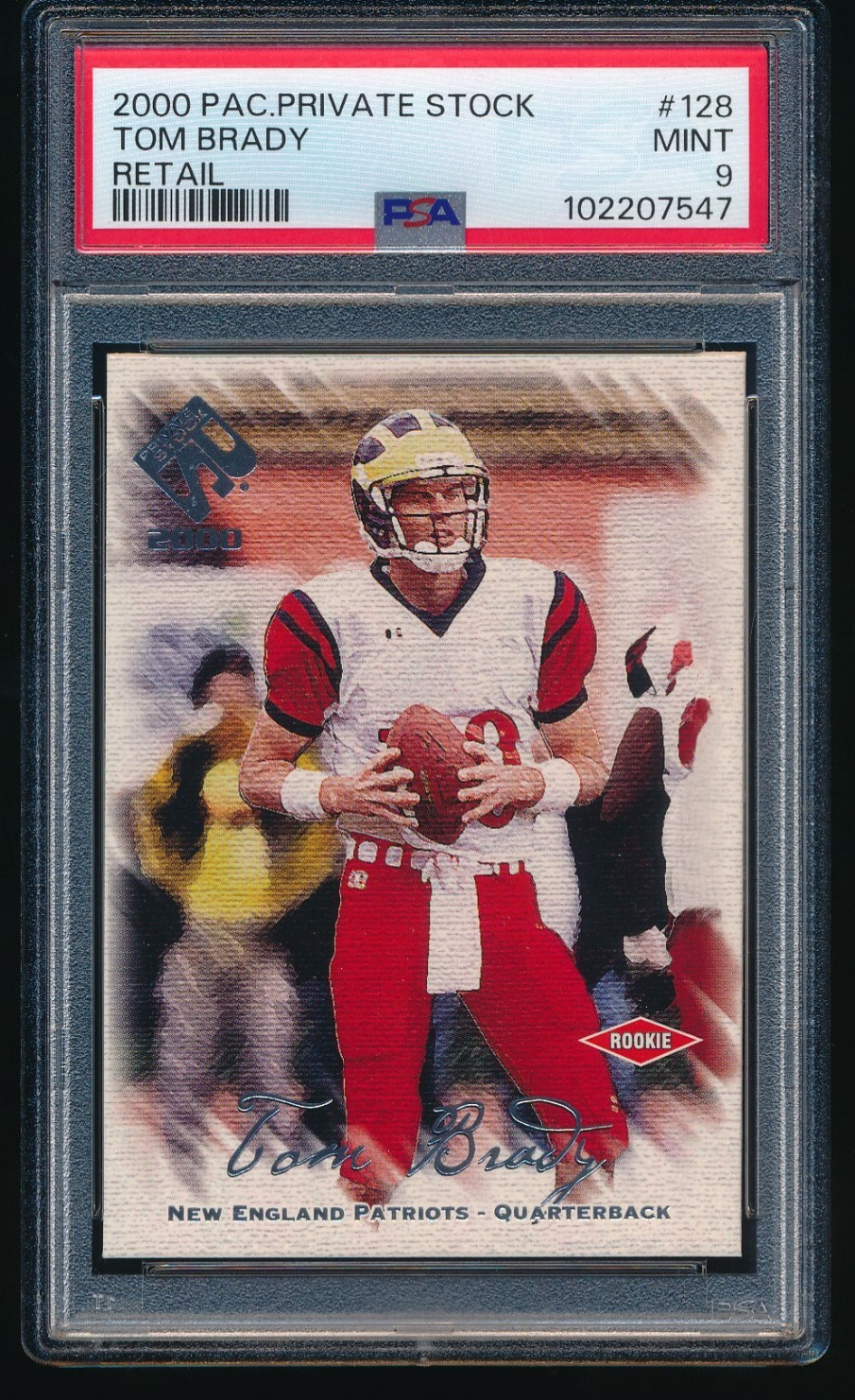 2000 Pac Private Stock Retail #128 Tom Brady Rookie Card /650 PSA 9 MINT