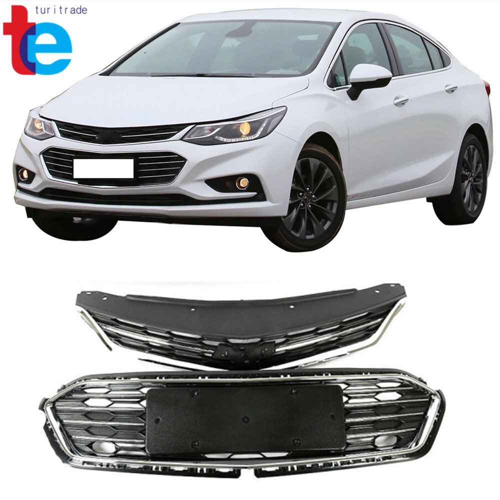 For 2016 2017 2018 Chevrolet Cruze Front Upper and Lower Grille Set
