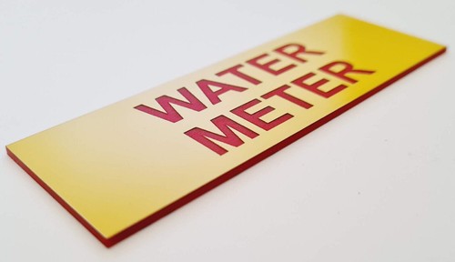 Water Meter Sign Plaque Cupboard Utility Room Shed - Picture 202 of 230