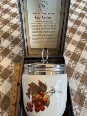 Royal Worcester Eversham Egg Coddler - Vintage  - Peaches & Berries