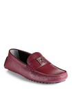 100% AUTHENTIC NEW MEN FENDI BURGUNDY LEATHER MOCCASIN SHOES UK 9/US 10 — photo 1
