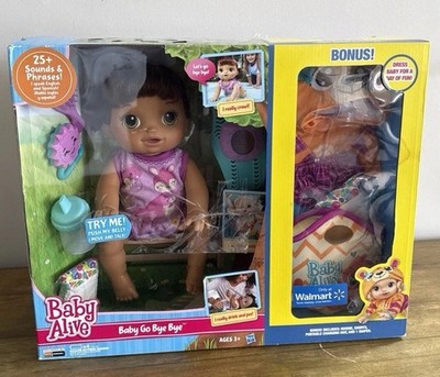 Baby Alive Hasbro 2016 Go Bye Bye Bonus!! Dress Baby For A Day Of Fun New In Box