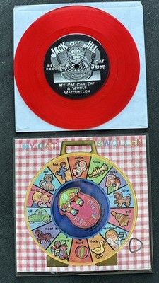 RARE / OOP Jack Off Jill -  My Cat b/w Swollen 7  Red Vinyl RECTUM RECORDS