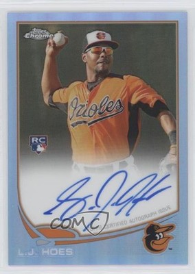 2013 Topps Chrome Blue Refractor Rookie Auto 85/199 LJ Hoes #154 Auto RC 1u6