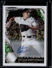 2021 Panini Prizm Draft Picks Colson Montgomery Auto White Donut Circles 36/50
