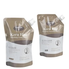 KERA FINE Hair Straightening Cream Step-1 Step-2 Rebonding 125ml Each