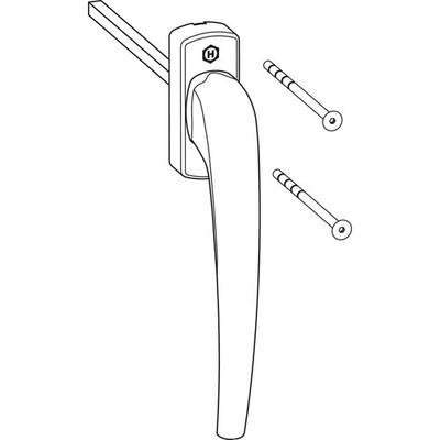 HAUTAU ATRIUM HKS Drehgriff 201 EG, Einlassgetriebe, Alu weiß RAL 9016, 1 Stk