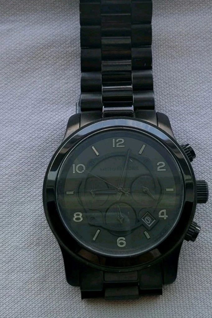 Orologio Michael Kors Uomo MK8157 Quarzo Cronografo Quadrante Nero Acciaio Inox