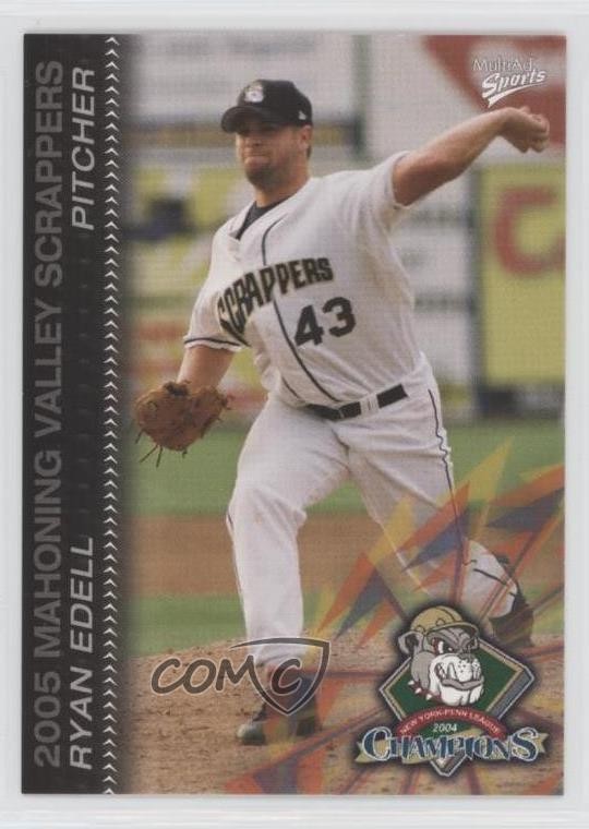 2005 MultiAd Sports Mahoning Valley Scrappers Ryan Edell #13 n1u