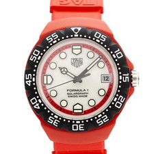 TAG HEUER WATCH FORMULA 1 SOLARGRAPH WBY1161 SOLAR DATE WHITE DIAL MEN'S 37.7MM