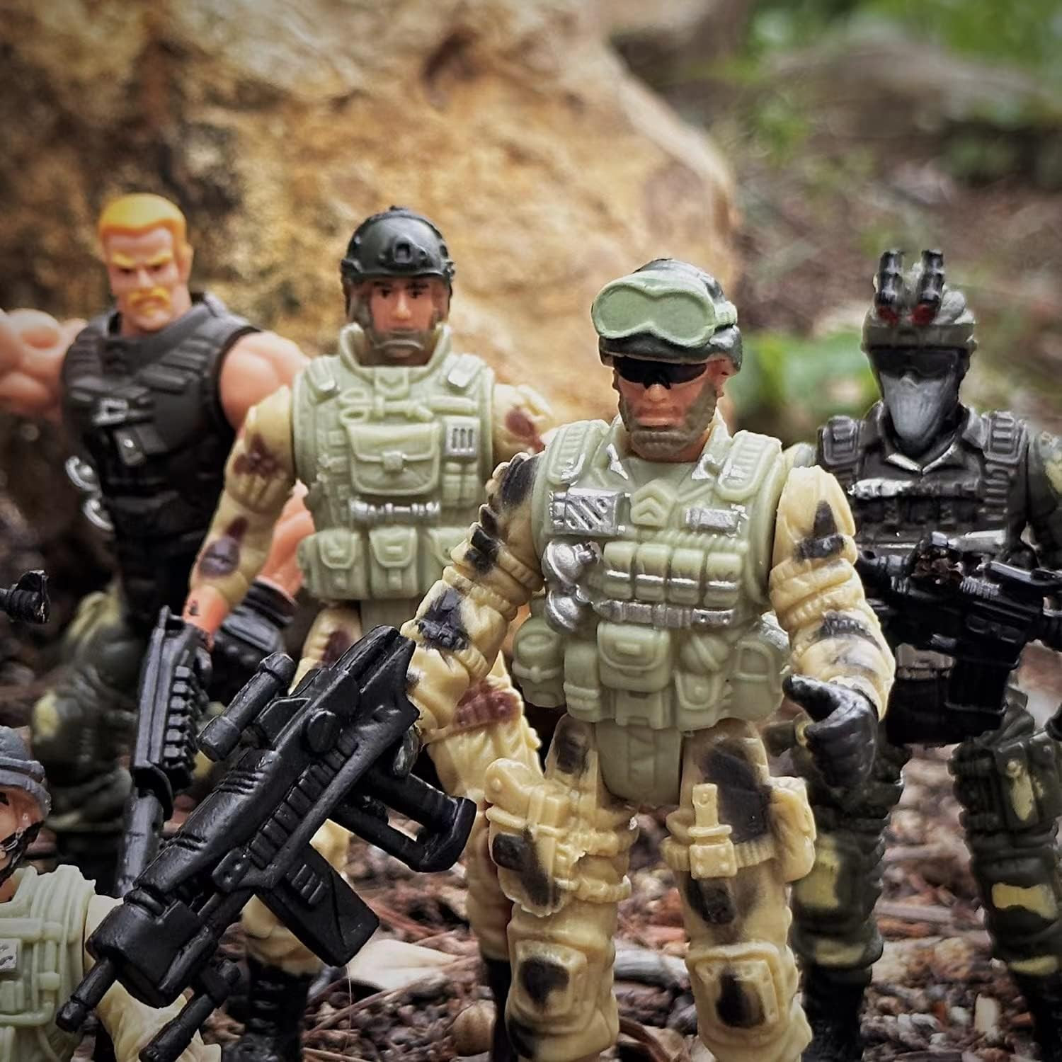 Army Men Action Figures,Soldiers Toys for Boys Age 4-7,Military Playset Action F
