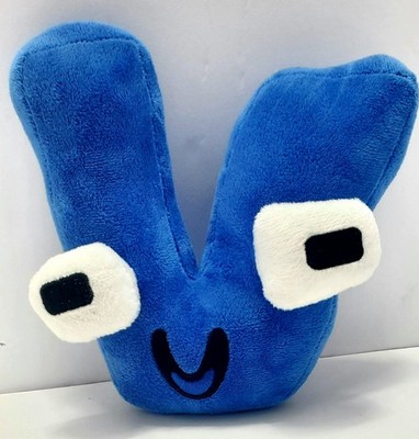 Alphabet Lore Letter V Plush Blue 8'' Soft Stuffed Animal Cushion Cute Toy Fun