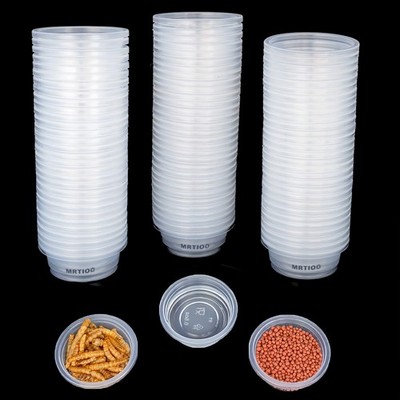 MRTIOO 100 pcs 0.5oz Crested Gecko Food and Water Feeding Cups, Reptile other 