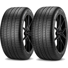 Qty 2 24545zr16 Pirelli P-zero Rosso Asimmetrico 94y Sl Black Wall Tires