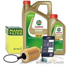 MANN-FILTER ÖLFILTER+6L CASTROL EDGE 5W-30 LL FÜR AUDI TT 8J 06-10 3.2