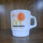 McDonald’s Fire King Anchor Hocking Milk Glass Coffee Cup Mug Vintage - 3043
