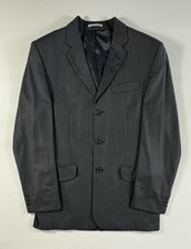 Next Dark Blue Pinstripe Suit 38R – Wool Blend 3 Button Excellent Condition a48