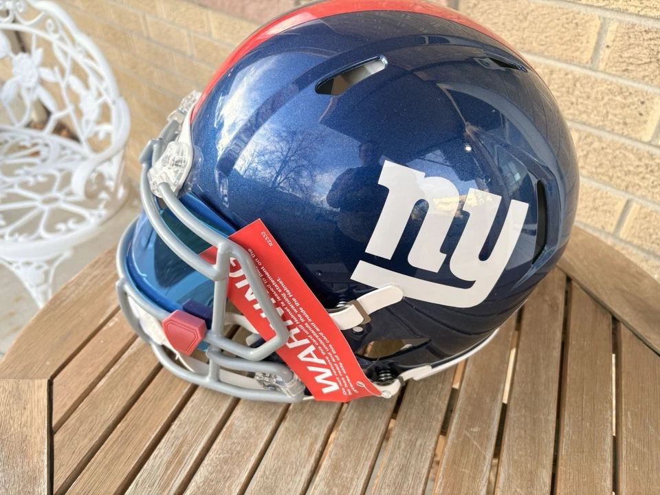 Micheal Strahan Signed New York Giants Authentic Full Size Helmet Beckett COA - Image 4 of 4