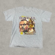 Vintage Shaquille O Neal Shirt Mens Large Gray Y2K Coin Rap Tee 2000s Lee Sport