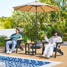 2-piece Folding Solid Wood Adirondack Chair Garden Lounge Chairs, Used