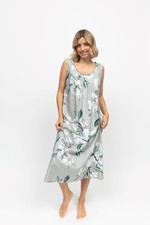 Cyberjammies Kallie Floral Print Long Chemise - Grey