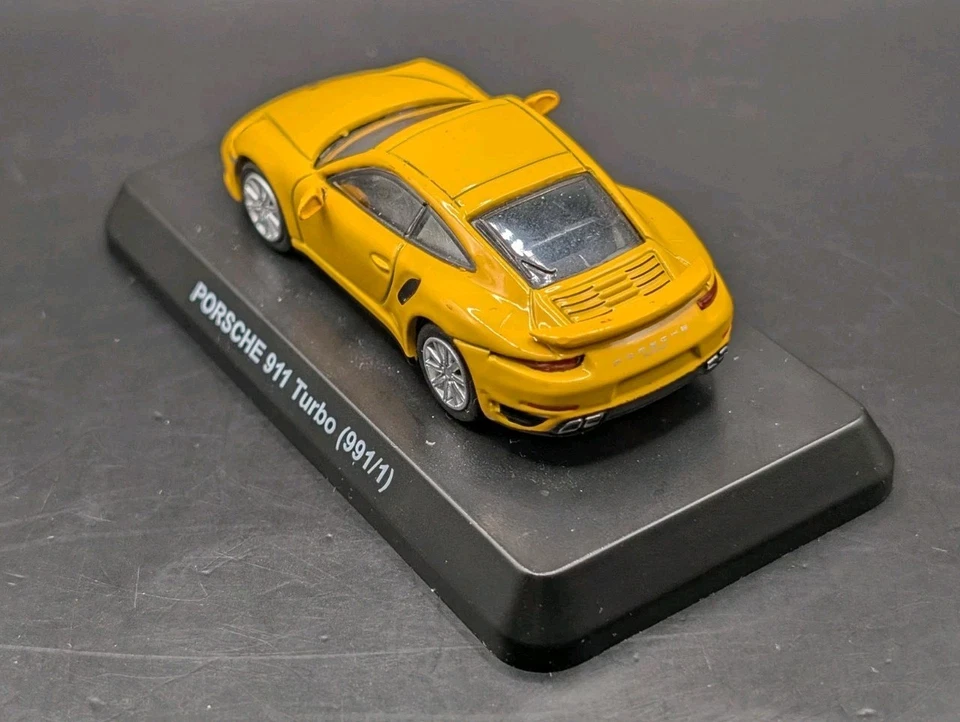 🔥Kyosho - Colección Porsche - Porsche 911 Turbo 991 (Amarillo) 1:64 con Soporte  Foto 3 de 4