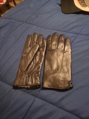 Fratelli Orsini Womens Gloves Brown Italian lambskin Rabbit lined Italy Size M
