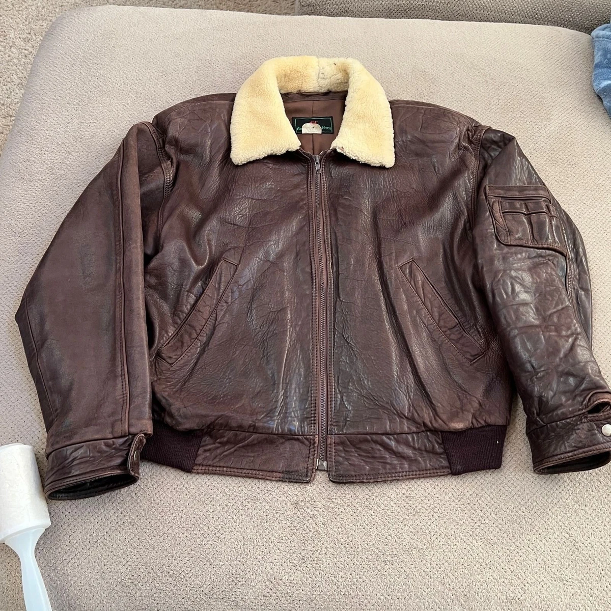 Brown Leather 1980s Vintage Outerwear Coats & Jackets for Men for
