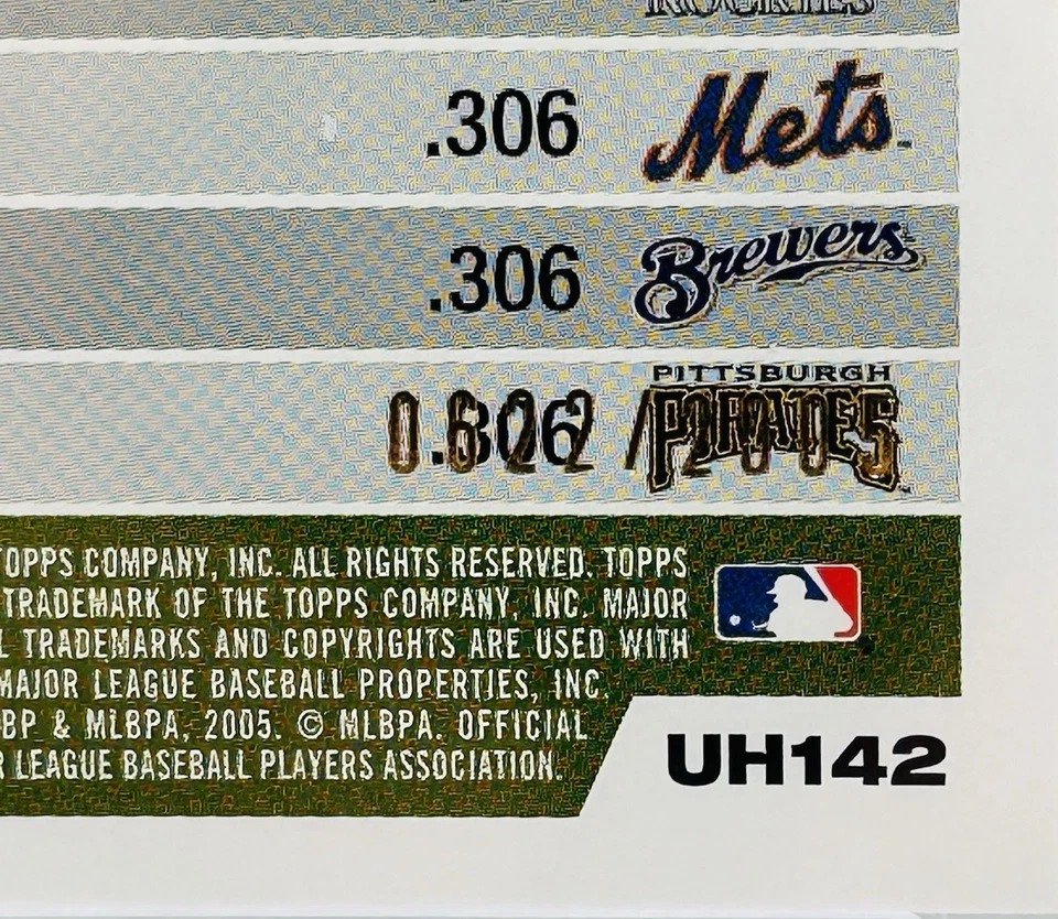 2005 Topps Update Lee/Pujols/Cabrera Batting Average Leaders Gold /2005 PSA 9 - Image 4 of 4