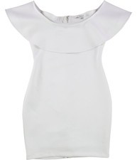 GUESS Womens Simple Bodycon A-line Dress, White, Medium