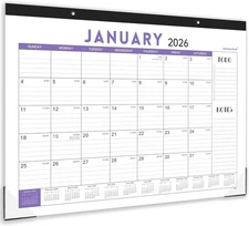 2026 Desk Calendar, 17" x 12" Calendar 2026, JAN x 12", Colorful