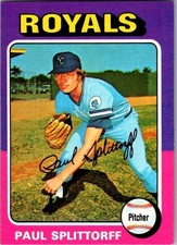1975 Topps Mini Baseball - Paul Splittorff #340 - Kansas City Royals   B