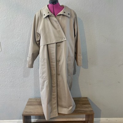 BraeFair Womens Trench Coat Jacket Size XL(21''x46'') Tan Brown Saks 5th Avenue 