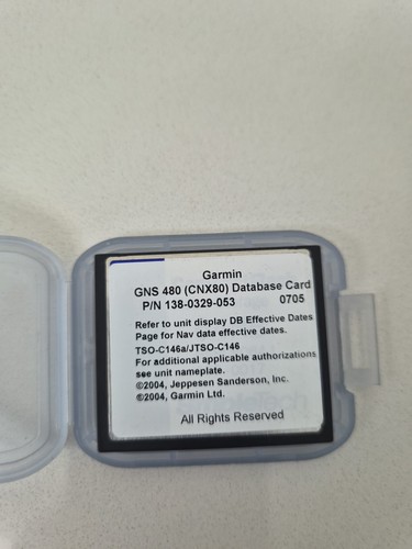 GARMIN GNS480 Data Base Card