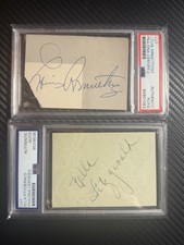 Ella Fitzgerald And Louis Armstrong (Satchmo) Cut Autographs PSA Authentic
