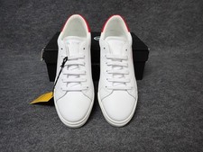NEW Valentino Petra Italian Leather Platform Sneaker White-Red Women's 9.5 SS8 